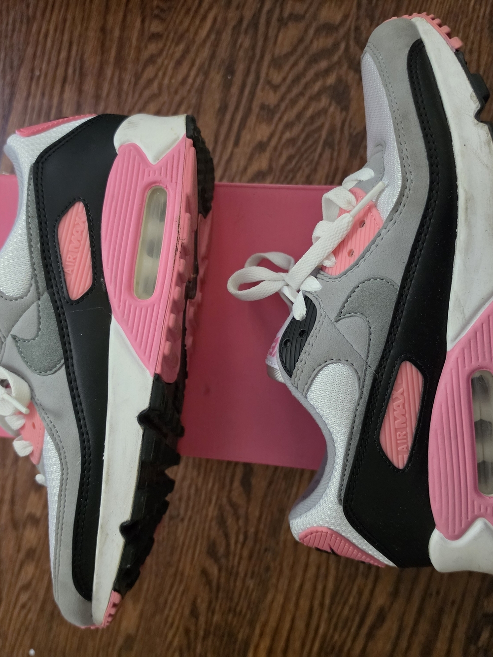 Nike Women’s Gray, Pink & Black Air-Style Sneakers - Picture 3 of 11
